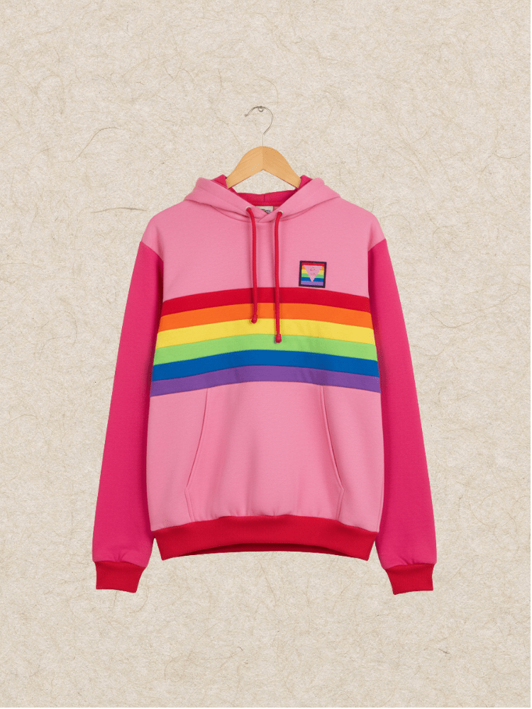 Sudadera Colores Arcoíris Rosa - Chicos de Falda