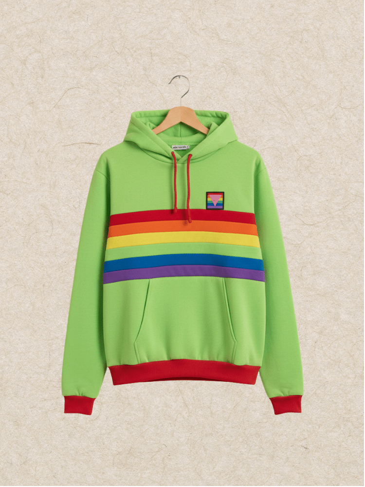 Sudadera Colores Arcoíris verde - Chicos de Falda